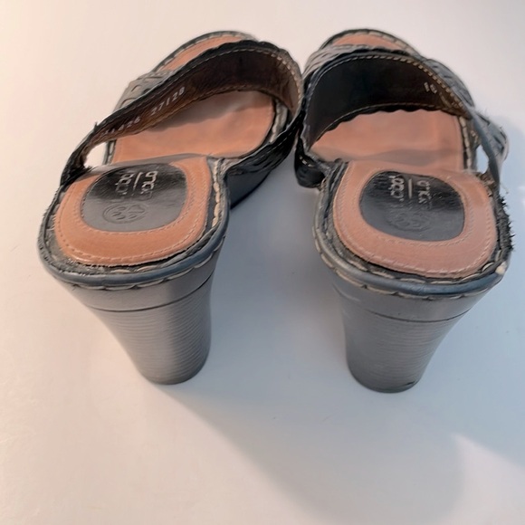 Lobo Solo Sandals Black And White Bronze Size 10 - Picture 3 of 4